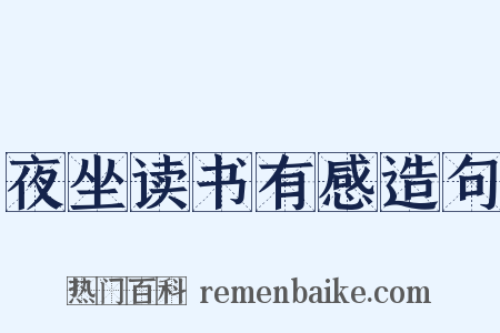 夜坐读书有感造句是什么意思的图片